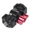 NovelGoal Tripod Ball Head Adapter 180 Adjustable 1/4 3/8 Mount Compatible with Go-pro OS-MO 360 Camera Monitor Video Motorcycle Aluminum Camera Bracket (Type B) view 2
