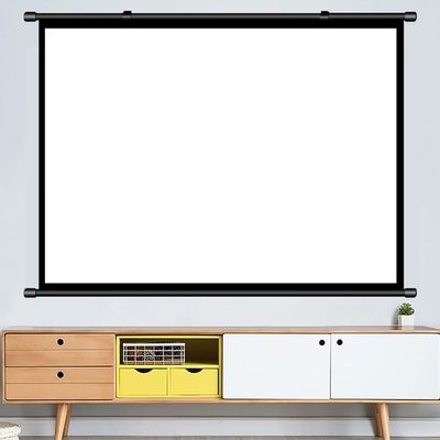 GJPXFR 30" 40" 50" 60" 72" Manual Projection Screen, Wall Mounted Projector Screen for Home Theater Indoor Outdoor, HD Movie Screen, Anti-Crease(16:9,30inch)