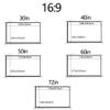 GJPXFR 30" 40" 50" 60" 72" Manual Projection Screen, Wall Mounted Projector Screen for Home Theater Indoor Outdoor, HD Movie Screen, Anti-Crease(16:9,30inch) view 2