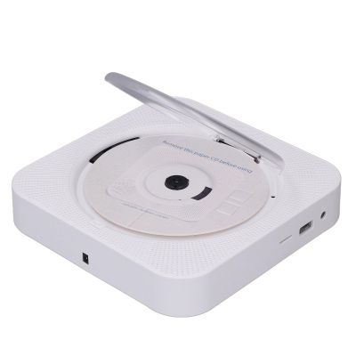 CD Player Portable, Portable Home CD Music Player with Remote Control, Supports AUX and 3.5 mm Audio Input Jack, 2 Modes Wall Mount Cd Player (White)