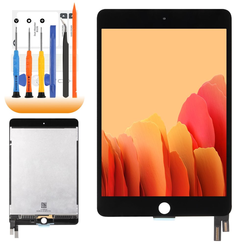 AGCUT for iPad Mini 4 Screen Replacement for iPad Mini 4 2015 LCD A1538 A1550 LCD Digiitzer Touch Screen Assembly Repair Parts with Screen Protector and Tools (Black)