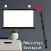 YUQIWKK Projector Screen, 4:3 HD Retractable Projector Screen, No Wrinkles, Without Dents, HD Screen, 4K 3D Wall Mounted Ceiling Projection Screen Drop Down for Home Theater Office Classroom(30") view 2