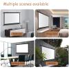 YUQIWKK Projector Screen, 4:3 HD Retractable Projector Screen, No Wrinkles, Without Dents, HD Screen, 4K 3D Wall Mounted Ceiling Projection Screen Drop Down for Home Theater Office Classroom(30") view 3