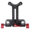 15mm Long Lens Support, Vertical Adjustment Telephoto Long Lens Support Bracket, Height Adjustable Y Shaped Lens Bracket for Camera Rail, DSLR Camera Shoulder Rig view 1