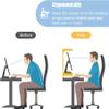 saditesdk Clear Tempered Glass Corner Monitor Stand, Ergonomic Triangle Computer Screen Riser with Aluminum Alloy Leg, Universal Desktop Organization Shelf view 3