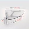 saditesdk Clear Tempered Glass Corner Monitor Stand, Ergonomic Triangle Computer Screen Riser with Aluminum Alloy Leg, Universal Desktop Organization Shelf view 4