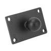 1 Inch Ball Mount Universal Aluminum Alloy AMPS Square Plate, Compatible with RAM Mounts B Size Ball Double Socket Arms, Sturdy 6061 T6 Material, Non Slip Rubber Ball, Industry view 2