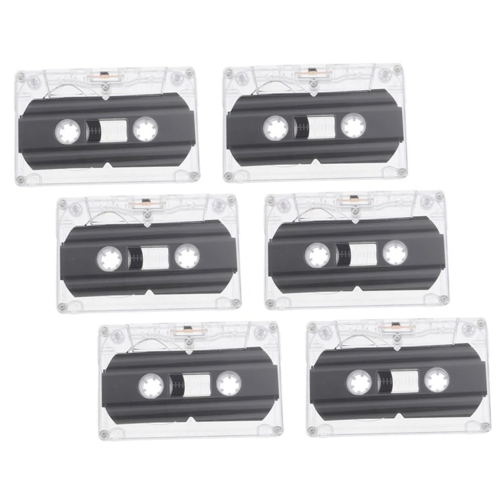 LIFKICH 6pcs Recordable Audio Cassette Tapes Blank Cassette Tapes Music for Voice Recording