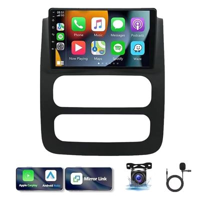 9 inch Stereo Radio for Dodge Ram 1500 2500 3500 2003-2005 Android 13.0 Car HD Touch Double Din Car Radio Stereo Car with Wireless Carplay/Android AutoBuilt-in GPS WiFi DSP Camera (4G+64G)