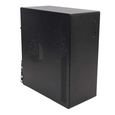 Desktop Gaming PC Case, Tower Desktop Computer Chassis with 0.6mm Full Black Steel, mATX ITX for Gaming Workstation