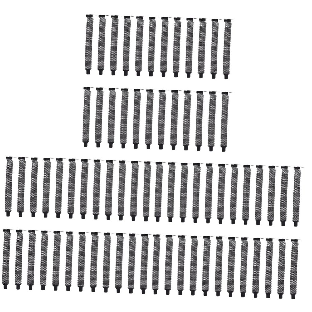 CAXUSD 60pcs Computer Case Ventilation Plate Mesh Pci Slot Cover Cooling Fan Chassis Bits Block for Matx ATX