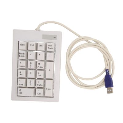 Tyenaza Mechanical Numpad, 21 Keys USB Numpad, Linear Action Switch ABS Plug and Play Wired Numpad, for Office Bank Accountant