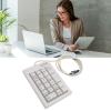 Tyenaza Mechanical Numpad, 21 Keys USB Numpad, Linear Action Switch ABS Plug and Play Wired Numpad, for Office Bank Accountant view 2