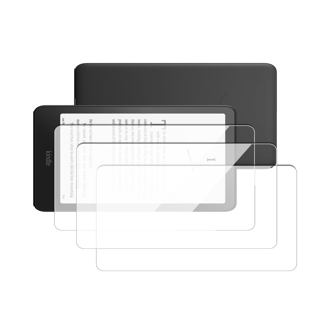 for All-New Kindl-e Paperwhite and Kindl-e Colorsoft Signature Edition 2024 Screen Protector,WUNIAK for Kindl-e New 7" 12 Generation Tempered Glass Film Anti-Scratch High Touch Sensitivity,3 Pack.