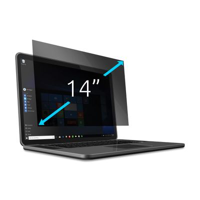 Kensington Privacy Screen Filter for 14'' 16:10 Laptops, 2-Way Removable Protector, Reversible Screen Cover with Anti-Glare and Blue Light Reduction to Prevent Eye Strain - 628967