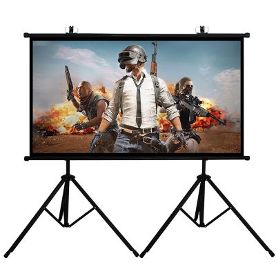 100inch Projector Screen with Tripod, Wall or Stand Mount, 16:9 HD, 120inch Portable Projector Screen for Home Theater, Outdoor, Indoor(120 inch)