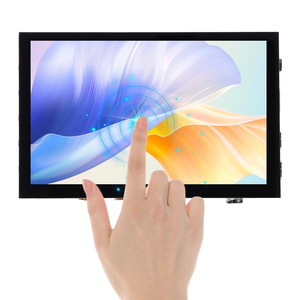 5 inch Touch Screen, 1024x600 LCD Capacitive Screen, Touch Display Panel with HDMI Interface, HDMI Monitor for Ubuntu, for Kali, for Retropie, for 11 10 8.1 8 7