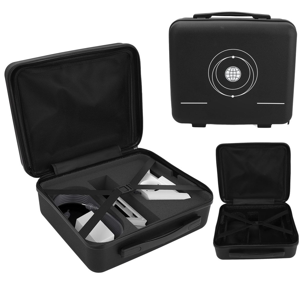 Travel Case for Mini Dish Kit, 13in Hard Case with Cut Foam Protects Kickstand for Mini Dish, Power Adapter, Pipe Adapter, Cables