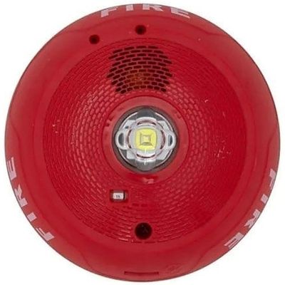 System Sensor PC2RLED L-Series 2-Wire Ceiling Mount Horn Strobe with LED, Red; Electrically Compatible with Legacy SpectrAlert, SpectrAlert Advance and L-Series Devices; 24VDC Operation Only