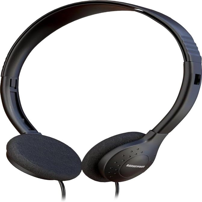 1 Pack Bulk Wired Headphones, On Ear with 3.5mm Jack, 4ft Tangle Free Cable, Comfortable Fit, Affordable and Cost Effective, Ideal for School Classroom Testing Students Events Groups, Black