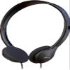 1 Pack Bulk Wired Headphones, On Ear with 3.5mm Jack, 4ft Tangle Free Cable, Comfortable Fit, Affordable and Cost Effective, Ideal for School Classroom Testing Students Events Groups, Black view 1