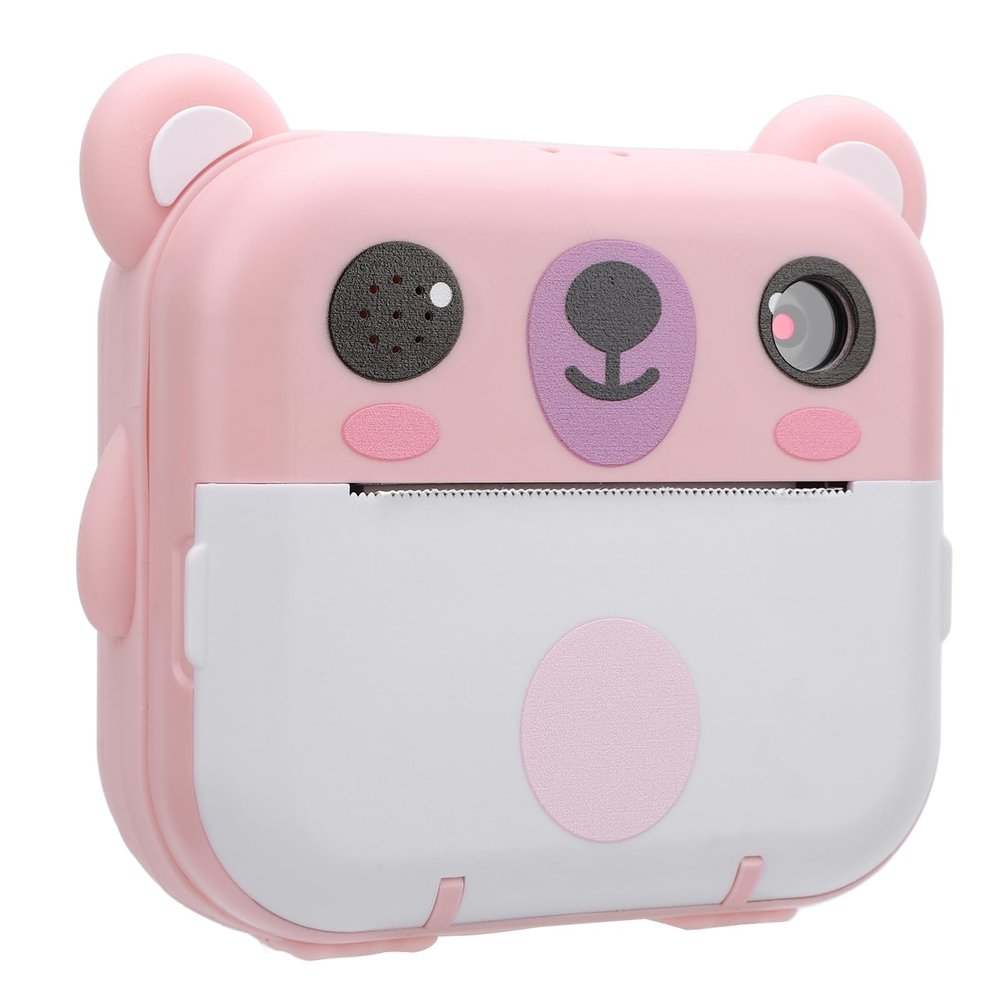 Instant Print Camera 1080P, Support Photography, Video, Music Playback and Casual Games, Filters, Effects, 2 Inch Screen, for Kids Boys Girls (Pink)