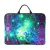 Green Blue Purple Galaxy 14in Laptop Case Sleeve Bag  Versatile Shoulder Messenger Briefcase, Designed for Business Travel view 1