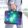Green Blue Purple Galaxy 14in Laptop Case Sleeve Bag  Versatile Shoulder Messenger Briefcase, Designed for Business Travel view 2