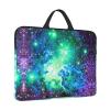 Green Blue Purple Galaxy 14in Laptop Case Sleeve Bag  Versatile Shoulder Messenger Briefcase, Designed for Business Travel view 4
