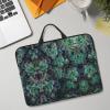 Green Succulent 14in Laptop Case Sleeve Bag Versatile Shoulder Messenger Briefcase, Designed for Business Travel view 3