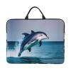 cute Dolphin 14in Laptop Case Sleeve Bag Versatile Shoulder Messenger Briefcase, Designed for Business Travel view 1