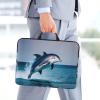 cute Dolphin 14in Laptop Case Sleeve Bag Versatile Shoulder Messenger Briefcase, Designed for Business Travel view 2