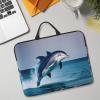 cute Dolphin 14in Laptop Case Sleeve Bag Versatile Shoulder Messenger Briefcase, Designed for Business Travel view 3