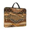 SamLng African Style Patchwork 14in Laptop Case Sleeve Bag  Shoulder Messenger Briefcase Carrying Handle and Accessory Pocket view 2