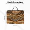 SamLng African Style Patchwork 14in Laptop Case Sleeve Bag  Shoulder Messenger Briefcase Carrying Handle and Accessory Pocket view 4