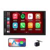 Double din 7 inch Android Car Radio Stereo Touch Screen,Wireless Apple CarPlay Android Auto,7 in Navigation Multimed Player 2G+32G, blutooth Backup Camera,Universal Head Unit,USB Playback, Charging view 1