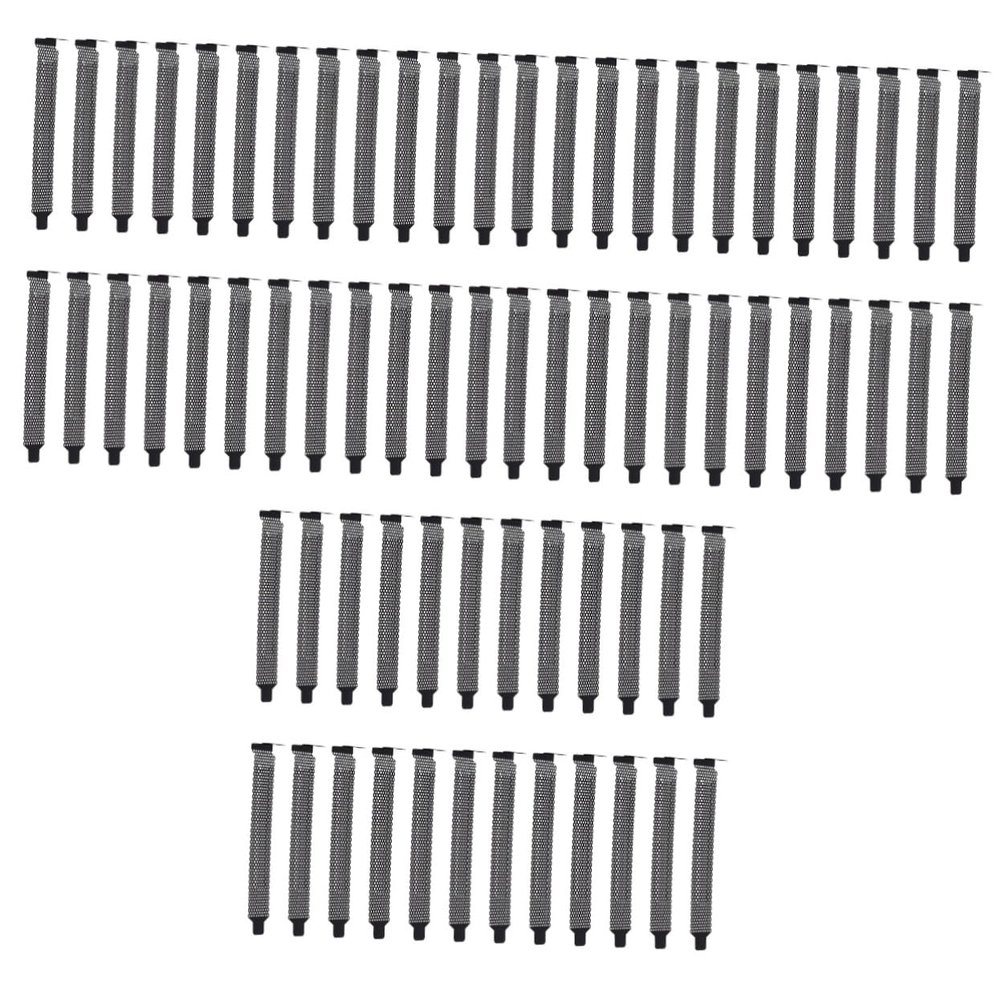Yardenfun 60pcs Computer Chassis Ventilation Mesh Black Pci Slot Cover Chassis Block for Cases Easy to Install Matx ATX