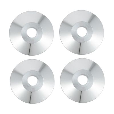 KICHOUSE Speaker Base Pad Set 4pcs Shockproof Isolation Pads Silver Chrome Steel for Speaker Protection
