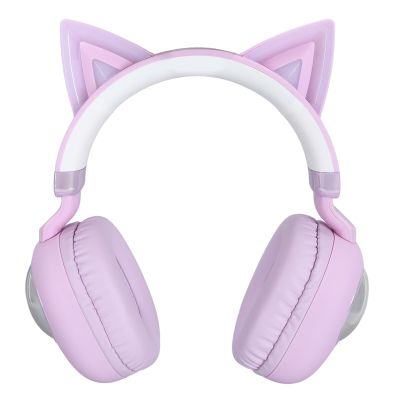 CCYLEZ , with Wire Foldable Adjustable Headband RGB Lights Cat Ear HiFi Stereo for Online Classes for Travel (#1)