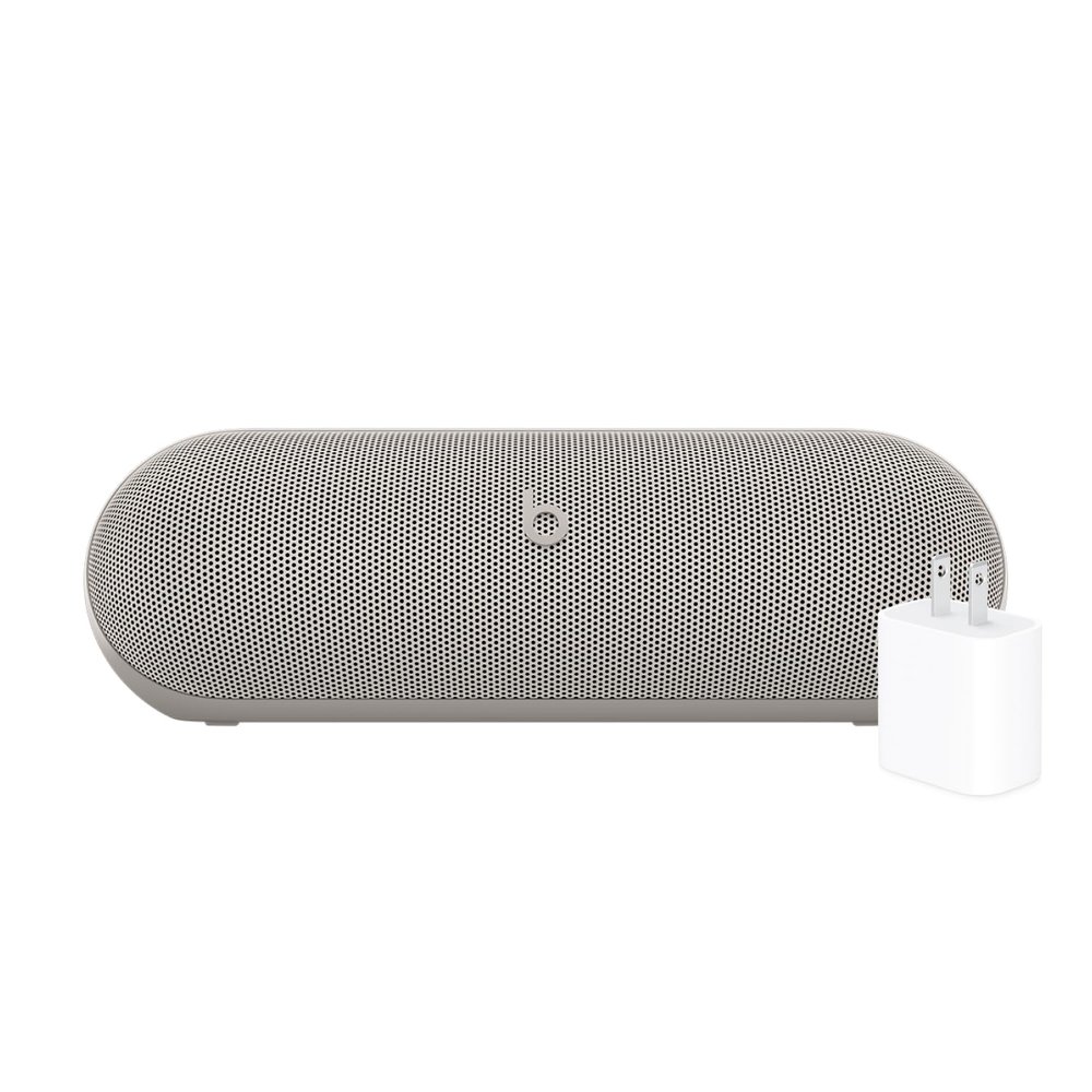 Beats Pill x Kim Kardashian - Wireless Bluetooth Speaker with 20W Power Adapter - Light Gray
