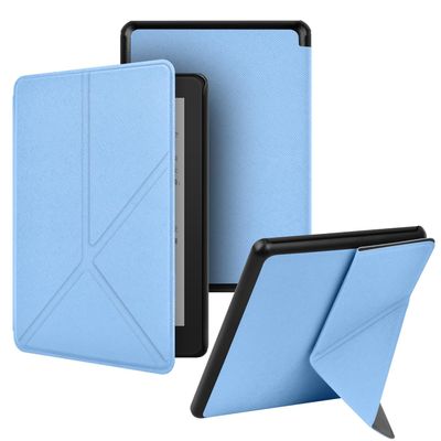 Flip Case for Kindle Colorsoft/Kindle Paperwhite 12th Generation 7",Slim Fit Vertical Multi-Viewing Stand Cover with Auto-Wake/Sleep for Kindle Colorsoft/Kindle Paperwhite 2024 E-ReaderLight Blue