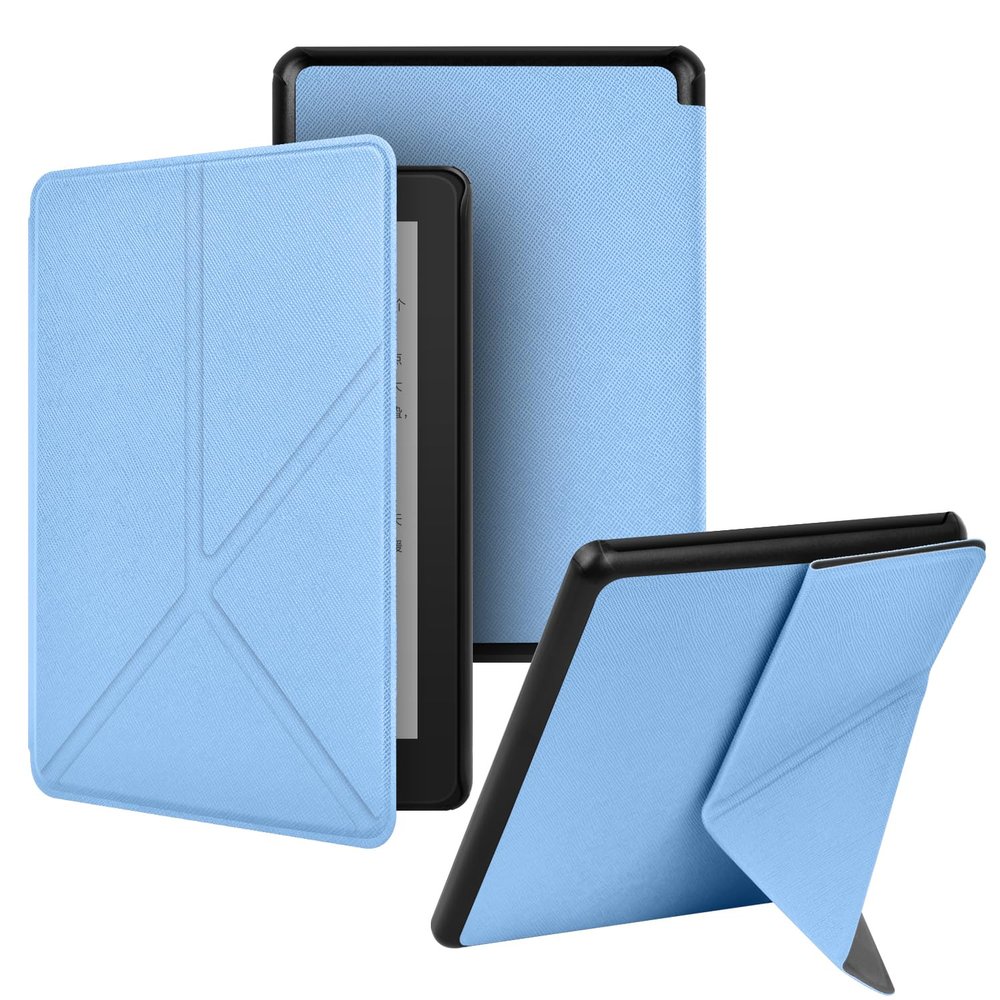 Flip Case for Kindle Colorsoft/Kindle Paperwhite 12th Generation 7",Slim Fit Vertical Multi-Viewing Stand Cover with Auto-Wake/Sleep for Kindle Colorsoft/Kindle Paperwhite 2024 E-ReaderLight Blue
