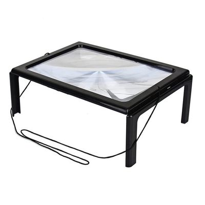 TEOYETTSF Reading 3X Magnifier Full Page Optical Magnifying Foldable A4 LED Lens Desk Magnifying Glass for Sewing Knitting