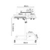 WUHUQN Portable Table Mobile Laptop Table, Adjustable Computer Work Station Desk Rolling Presentation Cart with Keyboard Tray view 3