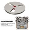 1/4 7 Inch Empty Tape Reel, 3 Holes Nab Aluminum Alloy Universal Open Reel Sound Tape Empty Reel, Empty Take Up Reel for Recording, Opening Machine Part for Reel to Reel Small view 2