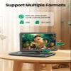 Arafuna 18" Portable DVD Player with with 5-Hour Rechargeable, 16" HD Swivel Screen with Dual Stereo Speakers, Support USB/SD/Sync TV, Regions Free view 4