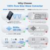 [2 Packs] 500W Max Voltage Converter US to Europe, Game-Charger Pure Sine Wave 220V to 110V Converter for European Travel, Power Converter Adapter for CPAP Hair Straightener Curler Laptop Cell Phone view 2