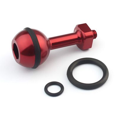 NovelGoal Aluminum 1/4 Inch Screw Ball Adaptor Mount Tripod Adapter Compatible with Hero 13 and Osmo 360 Action Camera Diving Photo Studio Kit (Red)