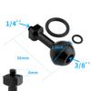 NovelGoal Aluminum 1/4 Inch Screw Ball Adaptor Mount Tripod Adapter Compatible with Hero 13 and Osmo 360 Action Camera Diving Photo Studio Kit (Black) view 2