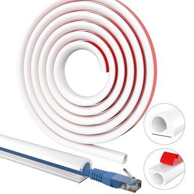 78in Wall Cable Hider, Flexible Wire Cord Management Self-Adhesive Cord Covers for Wires on Wall, Side Open One Cord Cable Raceway Wire Cover for Cords, HDMI Cord Hider for Wall Mount TV